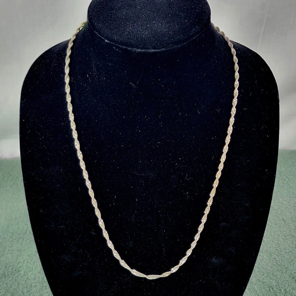 Braided Necklace Silver Tone Gorgeous